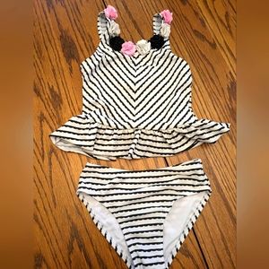 Flapdoodles 2 Piece Swimsuit Tankini Girls' Sz. 6